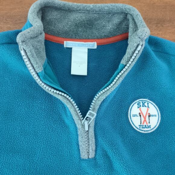 Janie and Jack boys/kids 1/4 zip flecee long sleeve pullover boys size 6 GUC. - Picture 2 of 7